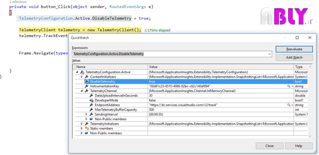 disable application insights in debug